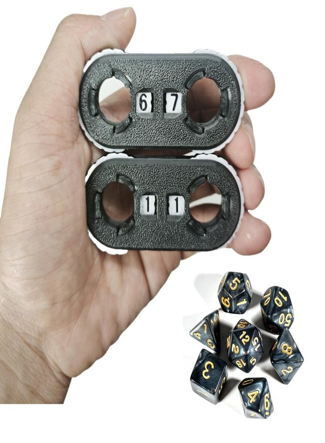 XJPONGC 2 Pack MTG Life Counter - HP Tracker with Tracking Card SlotMTG Tabletop RPG(not inclouded dice Inside) Dungeons and Dragons(2 Pack Black White) - Image 2